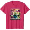 imageA Minecraft Movie Skeleton Zombie ampamp Creeper Group Portrait TShirtRed Heather