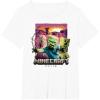 imageA Minecraft Movie Skeleton Zombie ampamp Creeper Group Portrait TShirtWhite