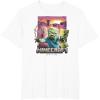 imageA Minecraft Movie Skeleton Zombie ampamp Creeper Group Portrait TShirtWhite