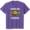 imageMinecraft Bee Spring Has Spawned Graphic Blocks TShirtPurple Heather