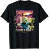imageA Minecraft Movie Skeleton Zombie ampamp Creeper Group Portrait TShirtBlack
