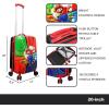 imageBioworld Minecraft Creeper 20quot CarryOn Luggage With Wheels And Retractable HandleSuper Mario Bros Character Group