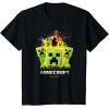 imageA Minecraft Movie Group Of Creepers Surrounding The Gang TShirtBlack