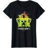 imageA Minecraft Movie Group Of Creepers Surrounding The Gang TShirtBlack