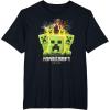imageA Minecraft Movie Group Of Creepers Surrounding The Gang TShirtBlack