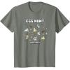 imageMinecraft Easter Egg Hunt Jumping Rabbits Eggs And Flowers TShirtOlive Heather