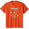 imageMinecraft Easter Egg Hunt Jumping Rabbits Eggs And Flowers TShirtOrange