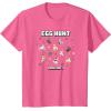 imageMinecraft Easter Egg Hunt Jumping Rabbits Eggs And Flowers TShirtPink Heather
