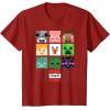 imageMinecraft Group Shot Faces Collage TShirtCranberry Red