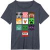 imageMinecraft Group Shot Faces Collage TShirtHeather Blue