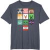 imageMinecraft Group Shot Faces Collage TShirtHeather Blue
