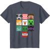 imageMinecraft Group Shot Faces Collage TShirtHeather Blue