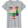 imageMinecraft Group Shot Faces Collage TShirtHeather Grey