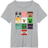 imageMinecraft Group Shot Faces Collage TShirtHeather Grey