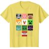 imageMinecraft Group Shot Faces Collage TShirtLemon Yellow