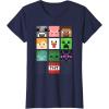 imageMinecraft Group Shot Faces Collage TShirtNavy Blue