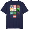 imageMinecraft Group Shot Faces Collage TShirtNavy Blue