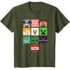 imageMinecraft Group Shot Faces Collage TShirtOlive Green