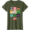 imageMinecraft Group Shot Faces Collage TShirtOlive Green