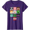 imageMinecraft Group Shot Faces Collage TShirtPurple
