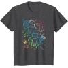 imageMinecraft Group Shot Rainbow Collage TShirtDark Heather Grey