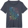 imageMinecraft Group Shot Rainbow Collage TShirtHeather Blue