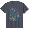 imageMinecraft Group Shot Rainbow Collage TShirtHeather Blue