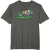 imageMinecraft UnisexAdults Kids TShirt Skeleton Grey Small Short Sleeve Crew Neck Modern Graphic Design LightweightAsphalt Grey
