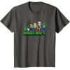 imageMinecraft UnisexAdults Kids TShirt Skeleton Grey Small Short Sleeve Crew Neck Modern Graphic Design LightweightAsphalt Grey