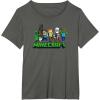 imageMinecraft UnisexAdults Kids TShirt Skeleton Grey Small Short Sleeve Crew Neck Modern Graphic Design LightweightAsphalt Grey