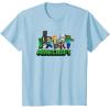 imageMinecraft UnisexAdults Kids TShirt Skeleton Grey Small Short Sleeve Crew Neck Modern Graphic Design LightweightBaby Blue