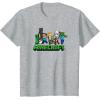 imageMinecraft UnisexAdults Kids TShirt Skeleton Grey Small Short Sleeve Crew Neck Modern Graphic Design LightweightHeather Grey