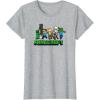 imageMinecraft UnisexAdults Kids TShirt Skeleton Grey Small Short Sleeve Crew Neck Modern Graphic Design LightweightHeather Grey