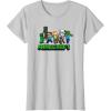imageMinecraft UnisexAdults Kids TShirt Skeleton Grey Small Short Sleeve Crew Neck Modern Graphic Design LightweightSilver Grey