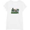 imageMinecraft UnisexAdults Kids TShirt Skeleton Grey Small Short Sleeve Crew Neck Modern Graphic Design LightweightWhite