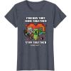 imageMinecraft Valentines Day Friends That Mine Together Mobs TShirtHeather Blue