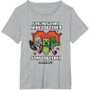 imageMinecraft Valentines Day Friends That Mine Together Mobs TShirtHeather Grey