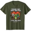 imageMinecraft Valentines Day Friends That Mine Together Mobs TShirtOlive Green