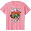 imageMinecraft Valentines Day Friends That Mine Together Mobs TShirtPink