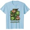 imageMinecraft Wild Frogs And Slimes Hanging Around In Swamp TShirtBaby Blue
