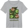 imageMinecraft Wild Frogs And Slimes Hanging Around In Swamp TShirtHeather Grey