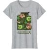 imageMinecraft Wild Frogs And Slimes Hanging Around In Swamp TShirtHeather Grey