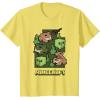 imageMinecraft Wild Frogs And Slimes Hanging Around In Swamp TShirtLemon Yellow