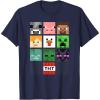 imageMinecraft Group Shot Faces Collage TShirtNavy Blue