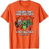 imageMinecraft Valentines Day Friends That Mine Together Mobs TShirtOrange