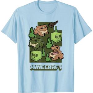 imageMinecraft Wild Frogs And Slimes Hanging Around In Swamp TShirtBaby Blue