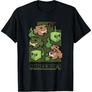 imageMinecraft Wild Frogs And Slimes Hanging Around In Swamp TShirtBlack