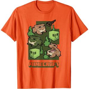 imageMinecraft Wild Frogs And Slimes Hanging Around In Swamp TShirtOrange