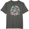 imageA Minecraft Movie Main Characters Group Shot Cartoon Style TShirtAsphalt Grey