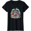 imageA Minecraft Movie Main Characters Group Shot Cartoon Style TShirtBlack